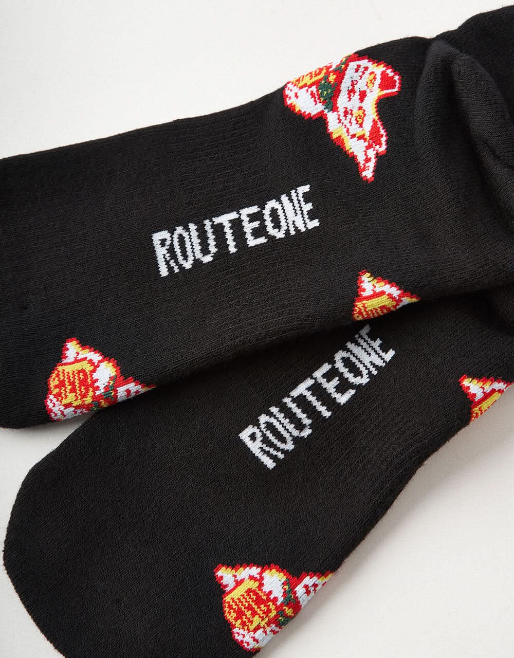 Route One Lucky Cat Crew Socks - Black - Image 3