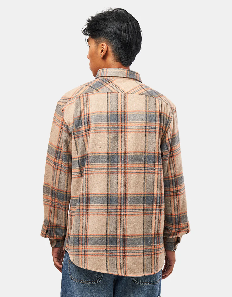 Route One Maddock Flannel Shirt - Beige/Orange - Image 2