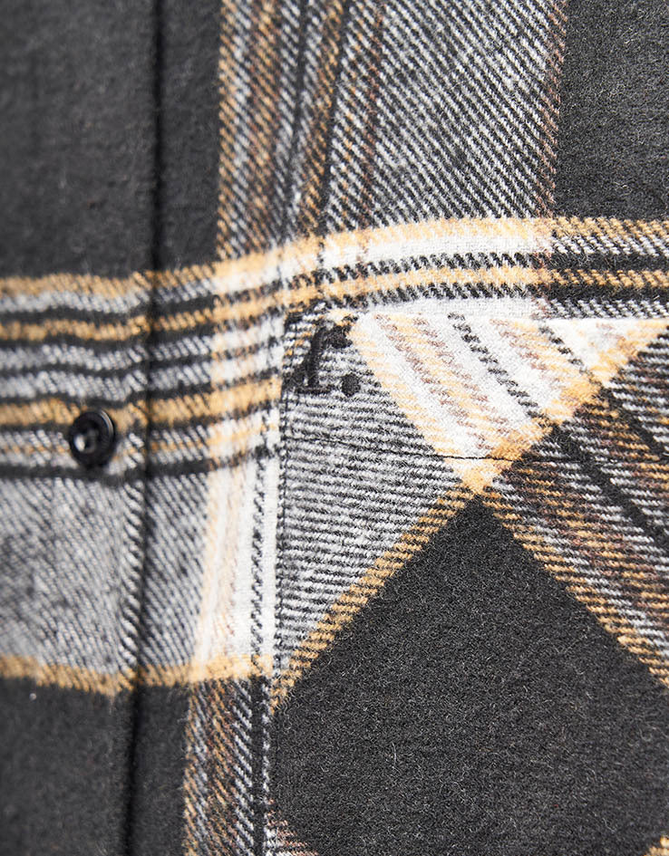 Route One Maddock Flannel Shirt - Black/Yellow - Image 5