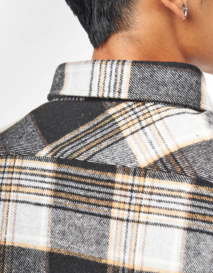 Route One Maddock Flannel Shirt - Black/Yellow - Image 6