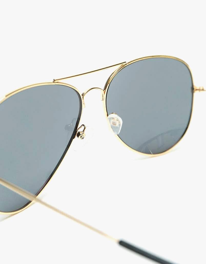 Route One Maverick Aviator Sunglasses - Black/Gold - Image 4