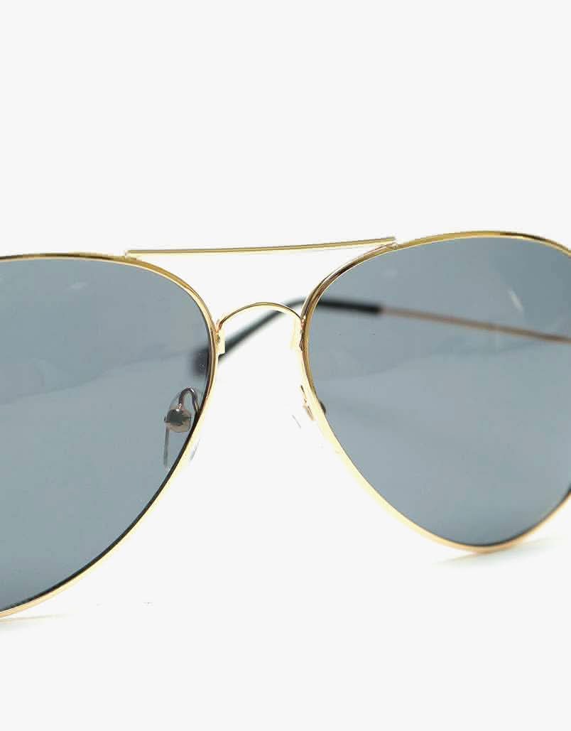 Route One Maverick Aviator Sunglasses - Black/Gold - Image 5