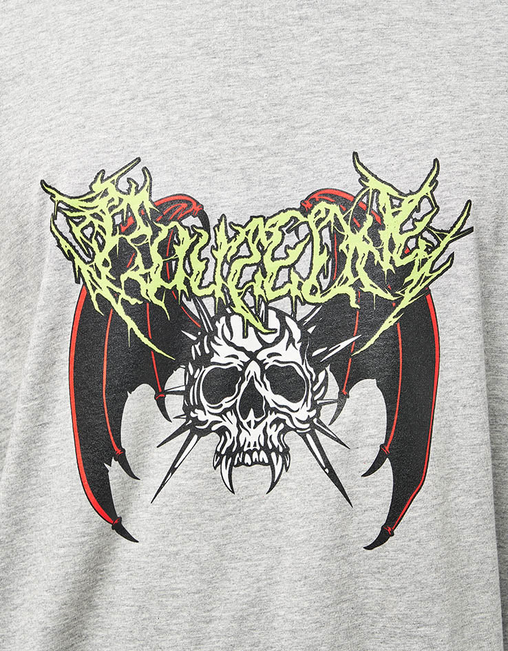 Route One Mayhem Organic L/S T-Shirt - Heather Grey - Image 3