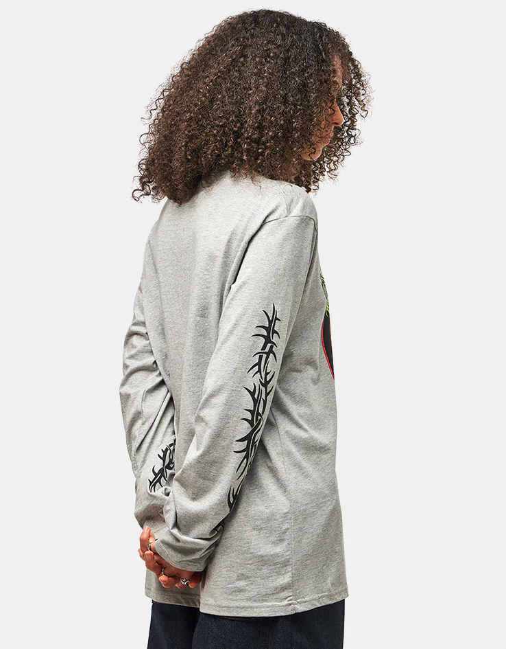Route One Mayhem Organic L/S T-Shirt - Heather Grey - Image 7