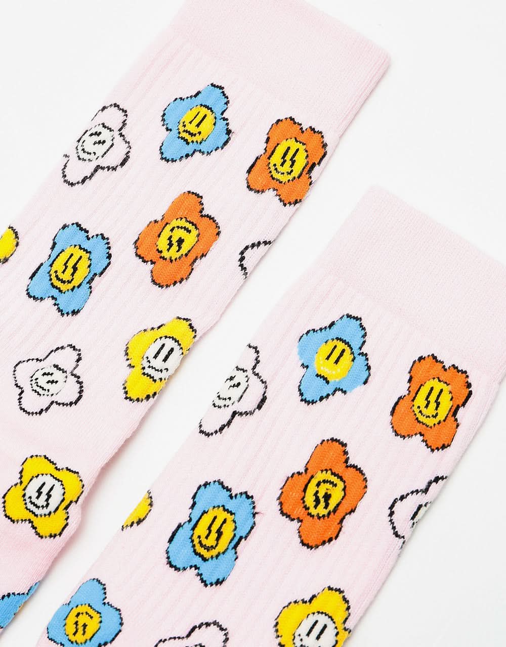 Route One Meadow Crew Socks - Light Pink - Image 4