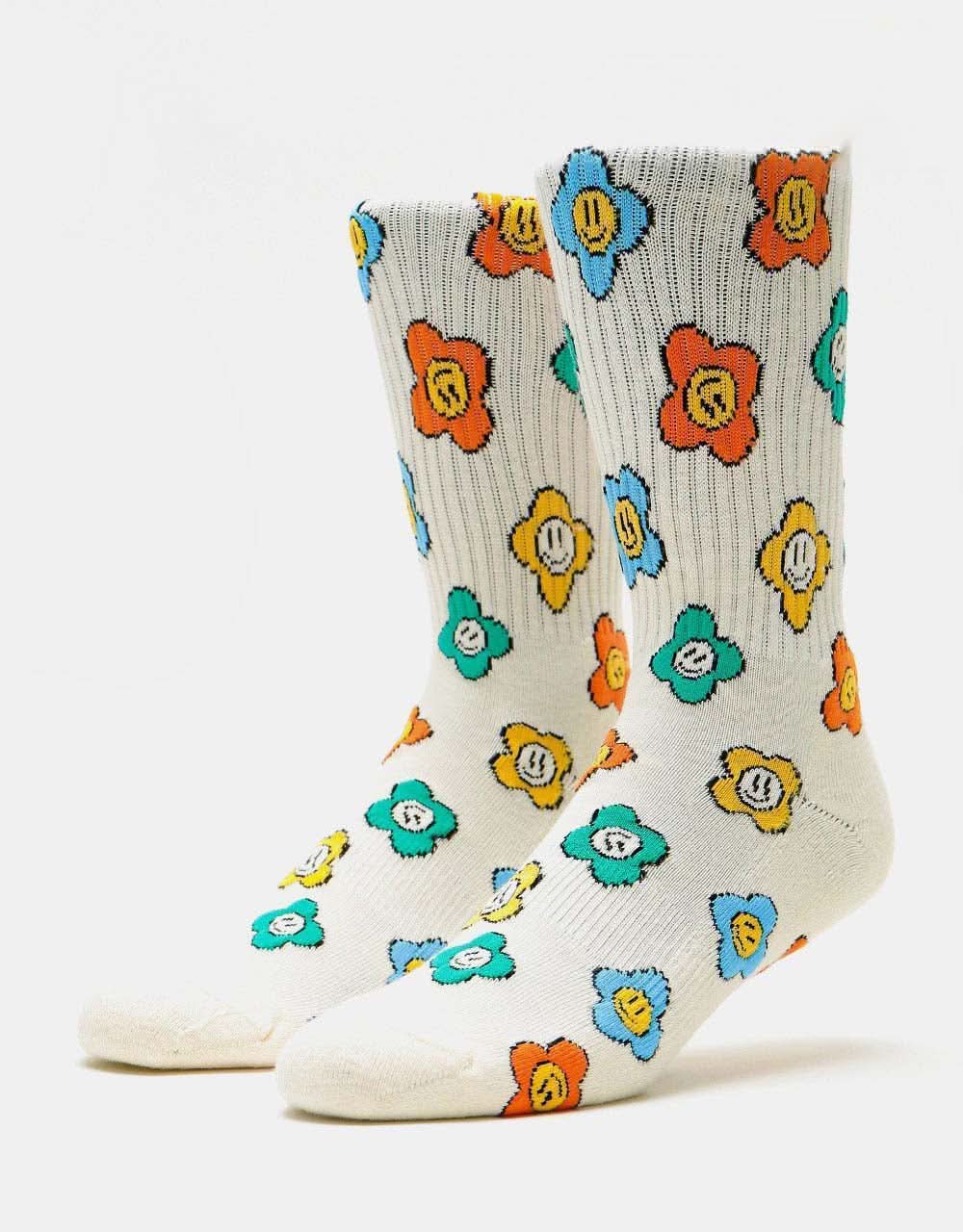 Route One Meadow Crew Socks - Natural