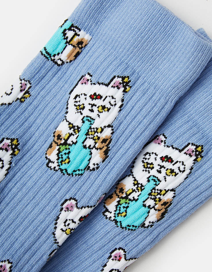 Route One Meowijuana Crew Socks - Lilac - Image 2