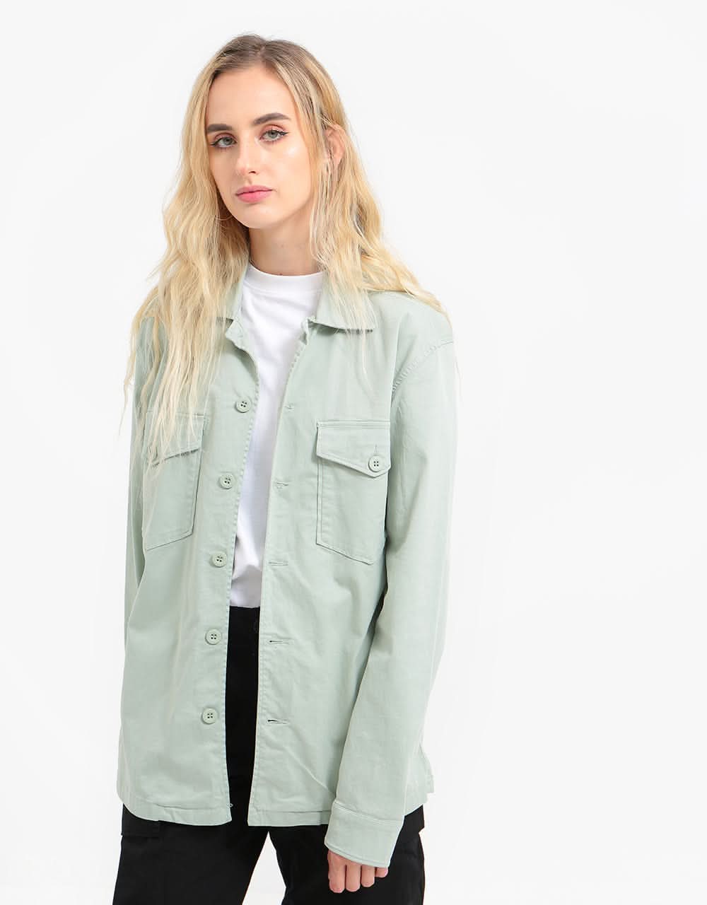 Route One Military Shirt - Dusty Mint - Image 5