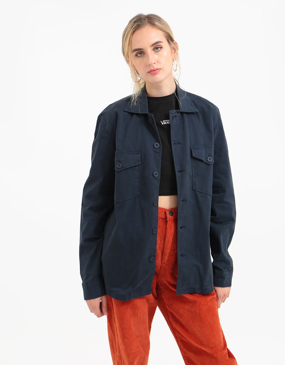 Route One Military Shirt - Navy - Image 6