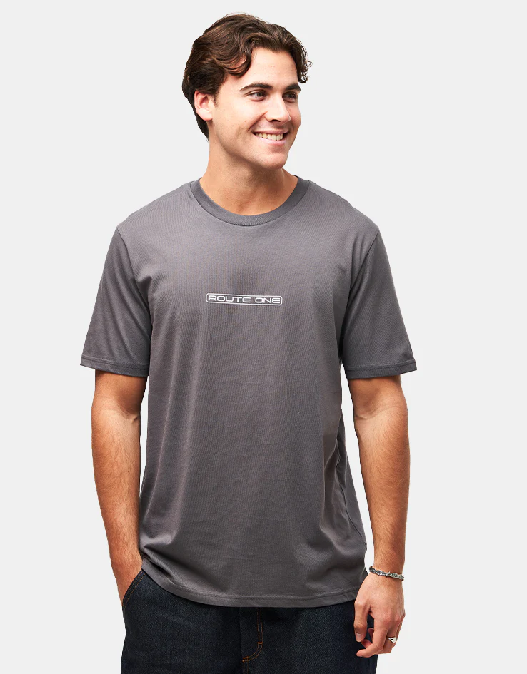 Route One Mind Maze Organic T-Shirt - Anthracite - Image 2