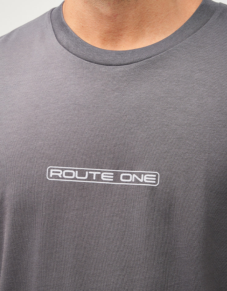 Route One Mind Maze Organic T-Shirt - Anthracite - Image 4