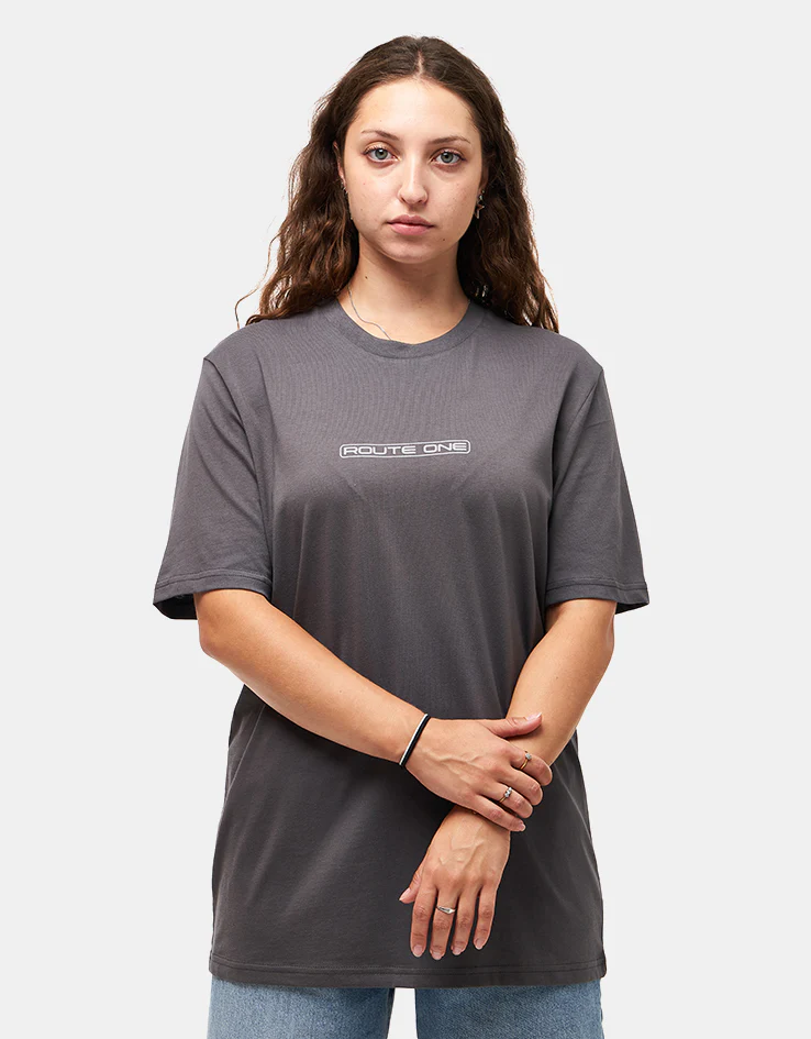 Route One Mind Maze Organic T-Shirt - Anthracite - Image 6