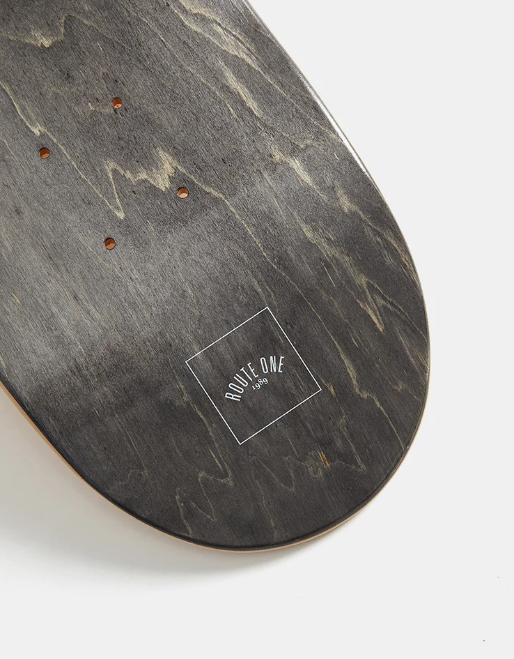 Route One Mini Logo 'OG Shape' Skateboard Deck - Black/White - Image 3