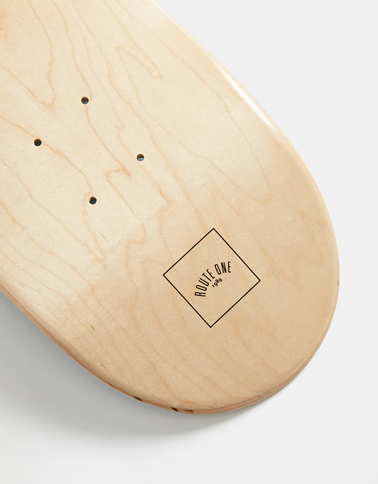 Route One Mini Logo 'OG Shape' Skateboard Deck - Natural/Black - Image 3