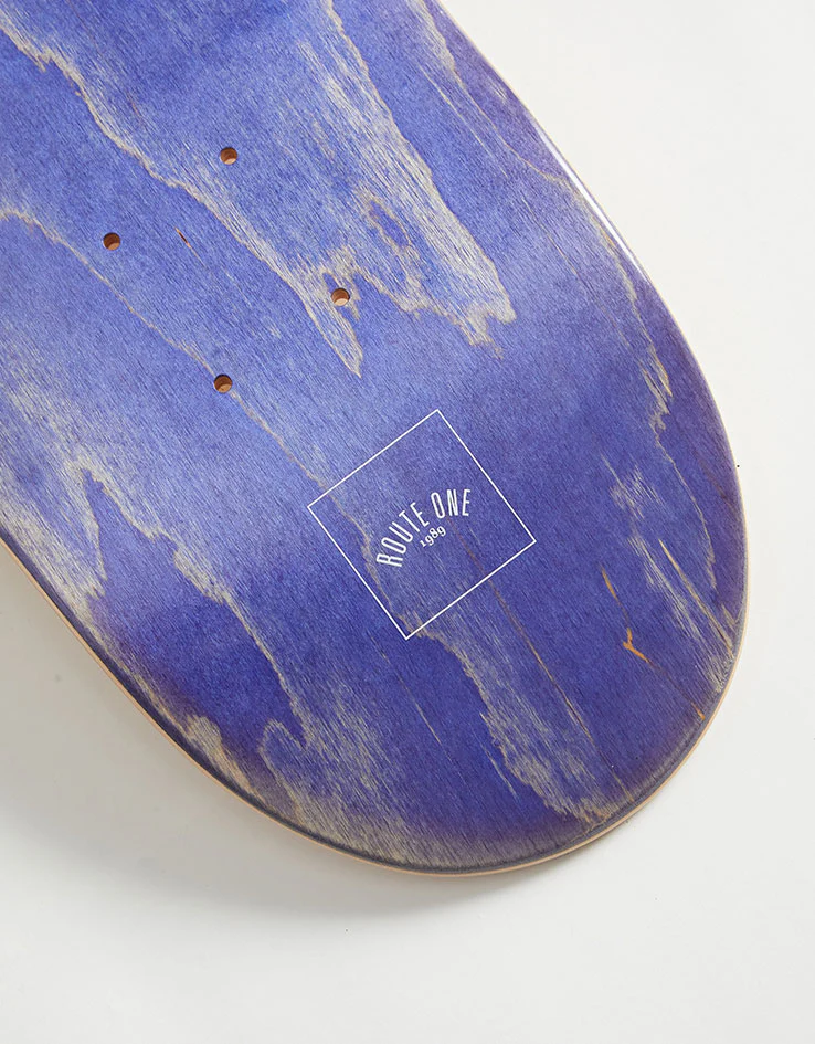 Route One Mini Logo 'OG Shape' Skateboard Deck - Purple/White - Image 3