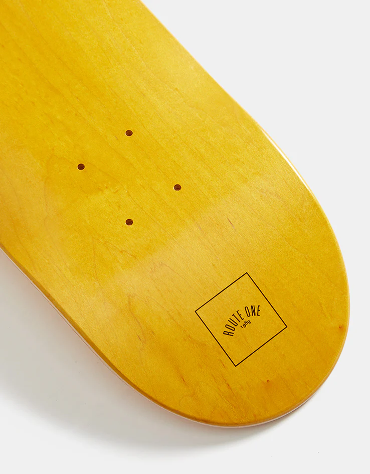 Route One Mini Logo 'OG Shape' Skateboard Deck - Yellow/Black - Image 3