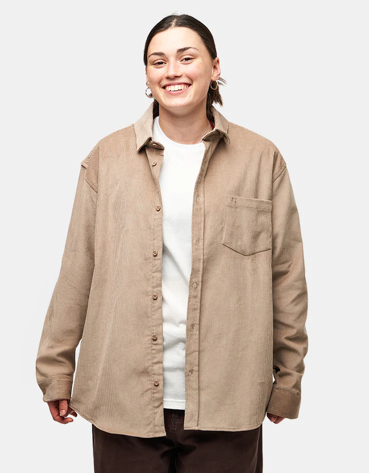 Route One Moby Cord Shirt - Beige - Image 10