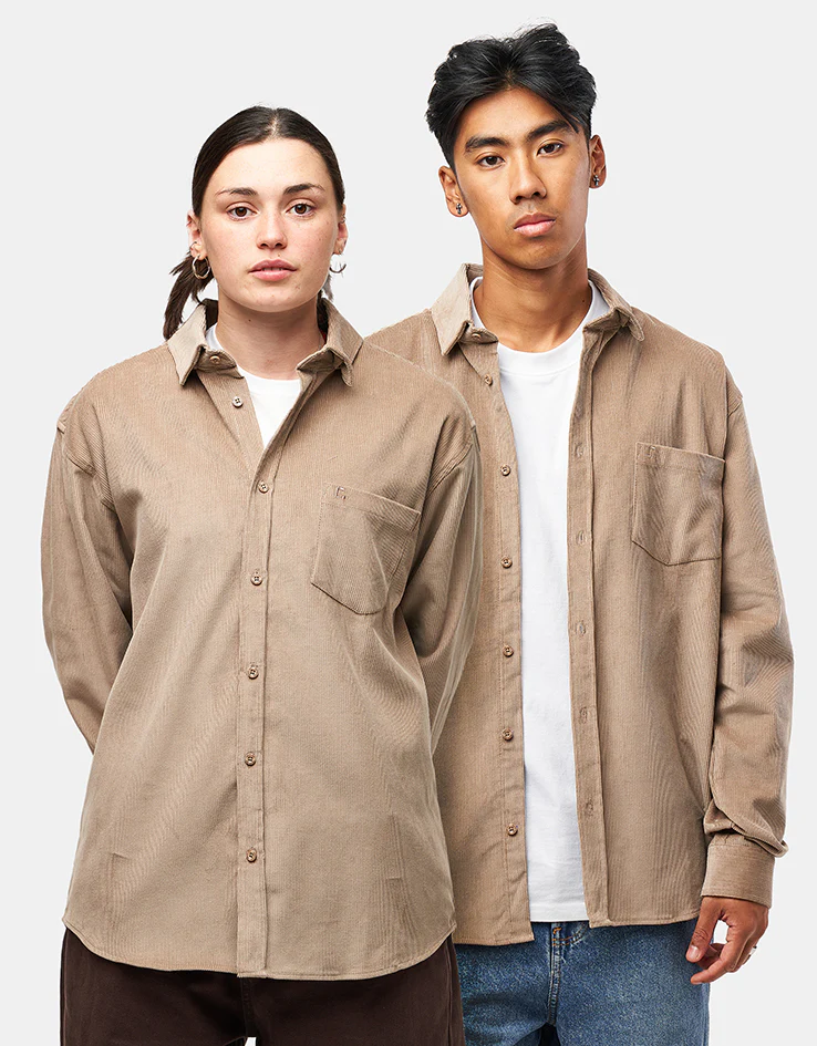 Route One Moby Cord Shirt - Beige - Image 11
