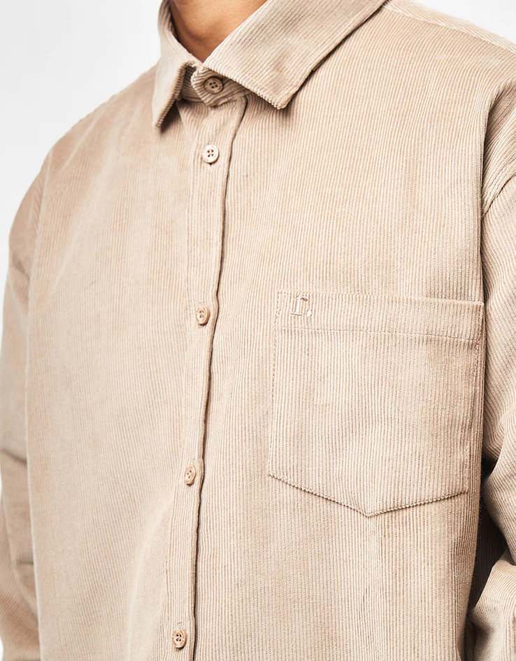 Route One Moby Cord Shirt - Beige - Image 5