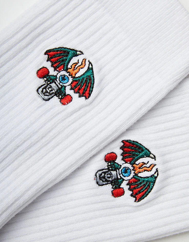 Route One Monster Truck Crew Socks - White - Image 2
