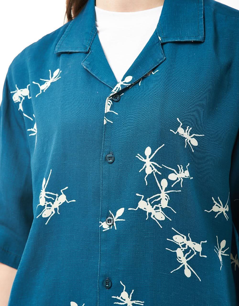 Route One Montana Shirt - Ants Blue - Image 8