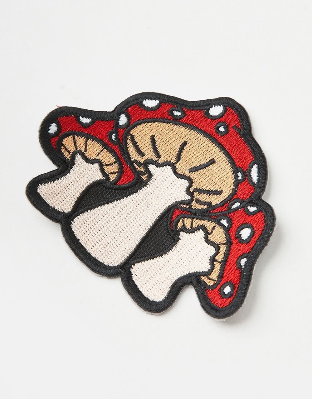 Route One Mushroom Embroidered Patch - Red - Image 2