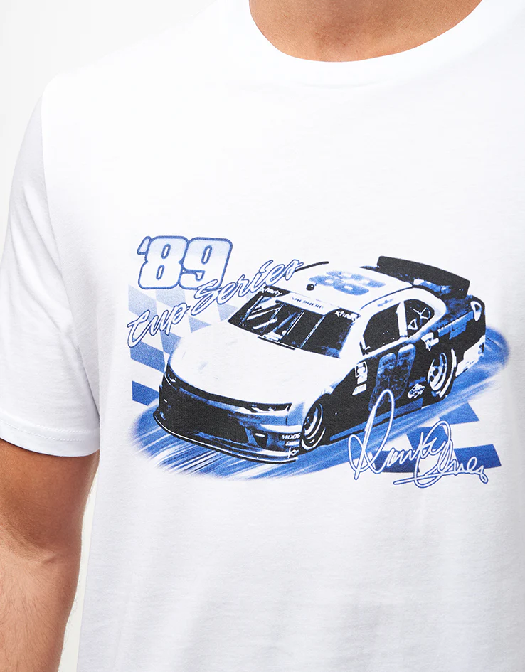 Route One Nascar Organic T-Shirt - White - Image 3