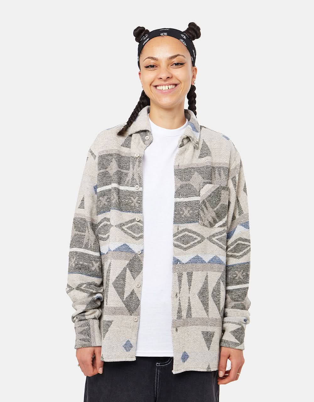 Route One Navajo Heavyweight Flannel Shirt - Pine/Natural - Image 8
