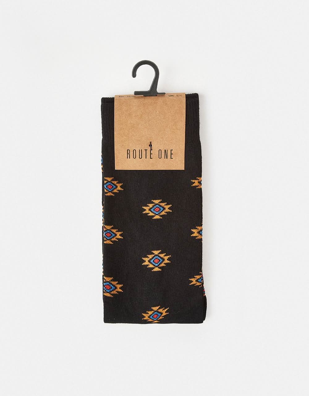 Route One Navajo Socks - Black - Image 2