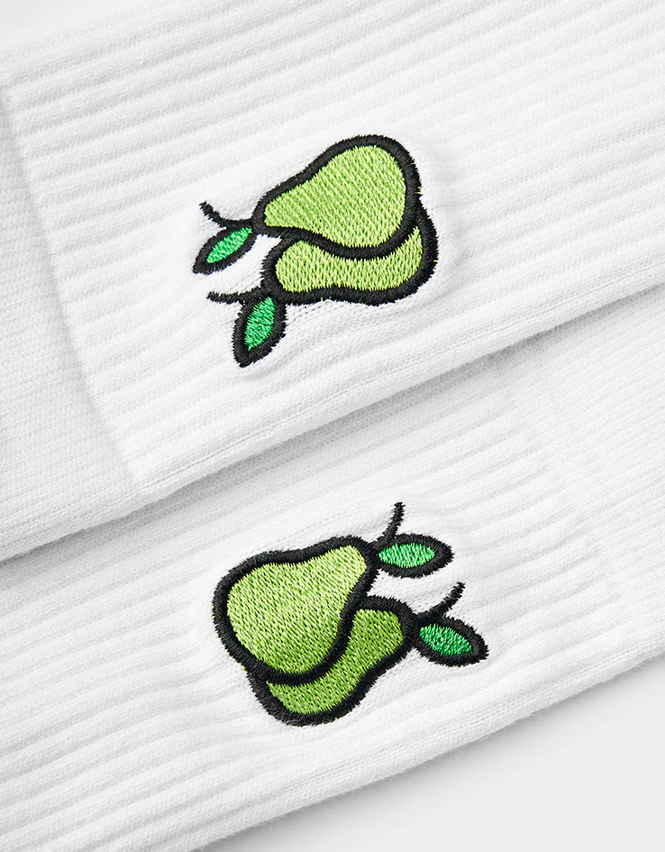Route One Nice Pear Crew Socks - White - Image 4