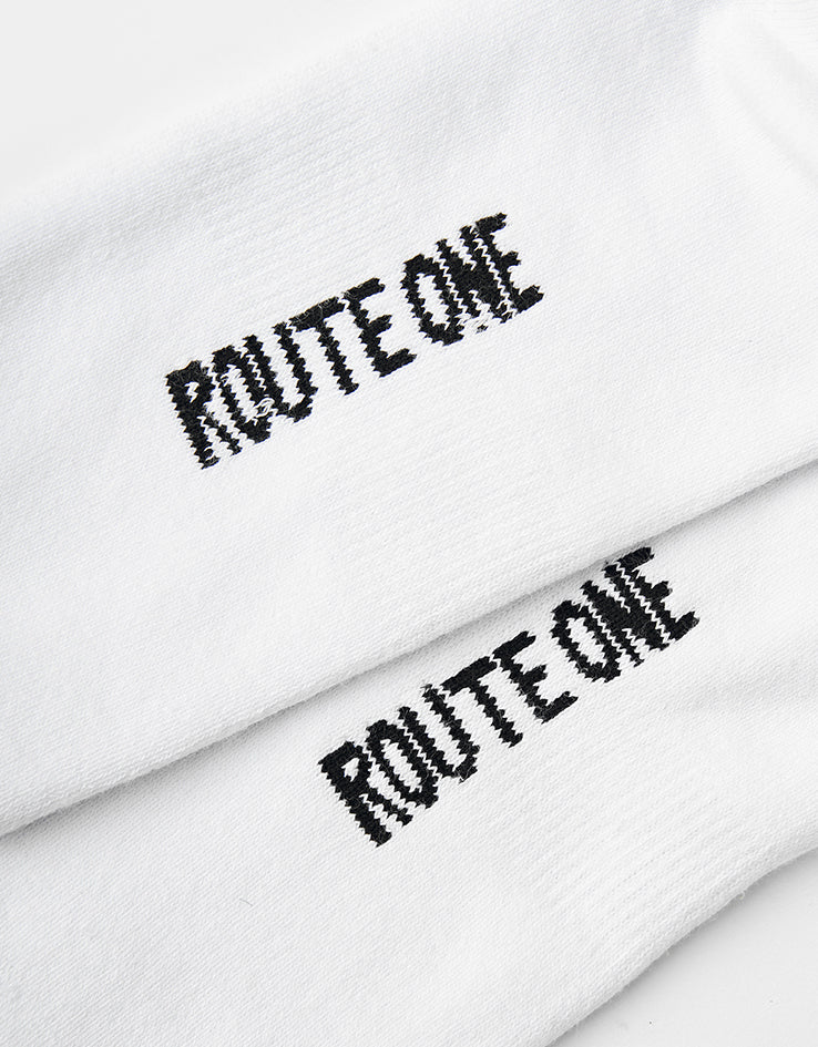 Route One Nice Pear Crew Socks - White - Image 5