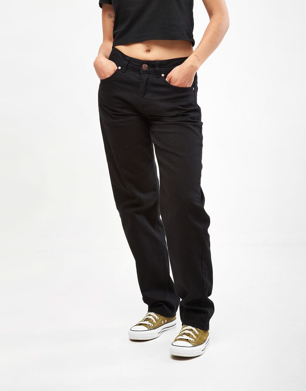 Route One Nineties Denim Jeans - Flat Black - Image 7
