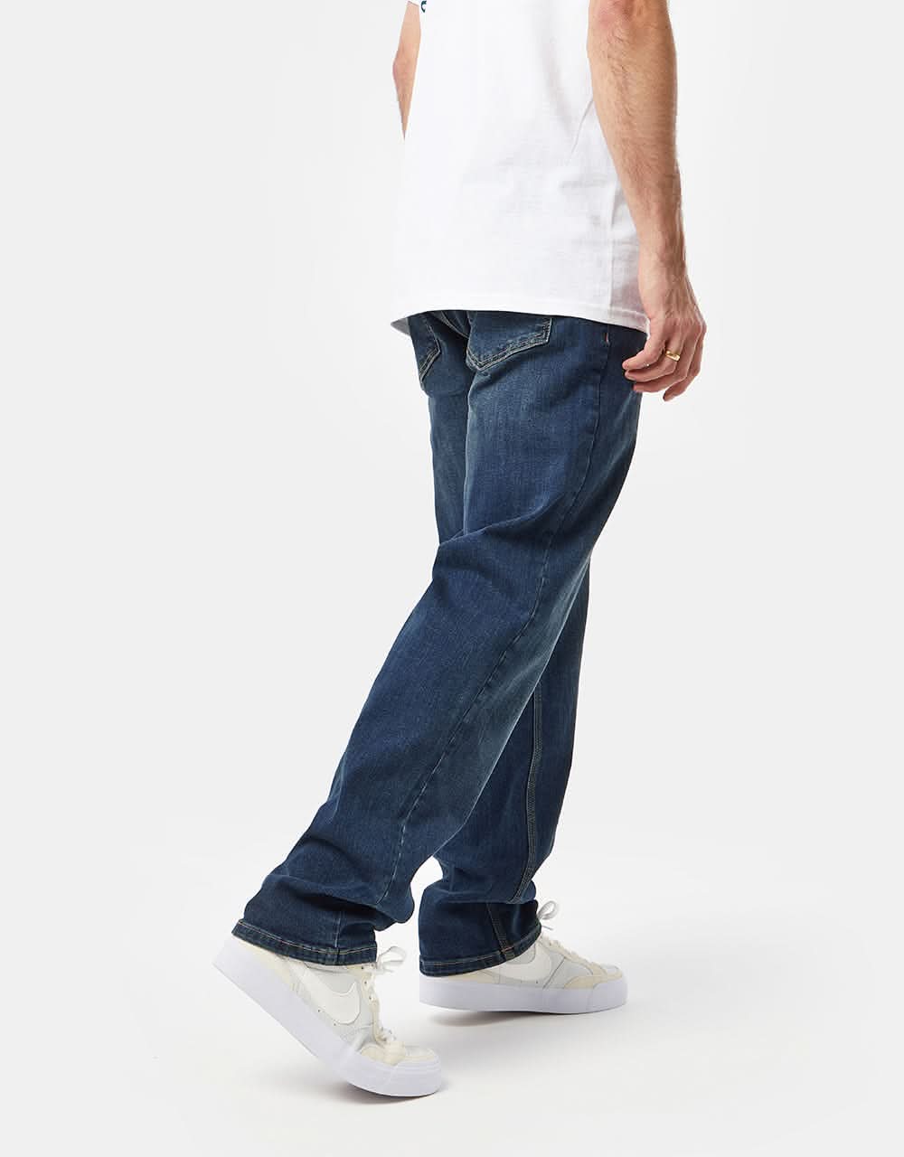 Route One Nineties Denim Jeans - Mid Wash - Image 4