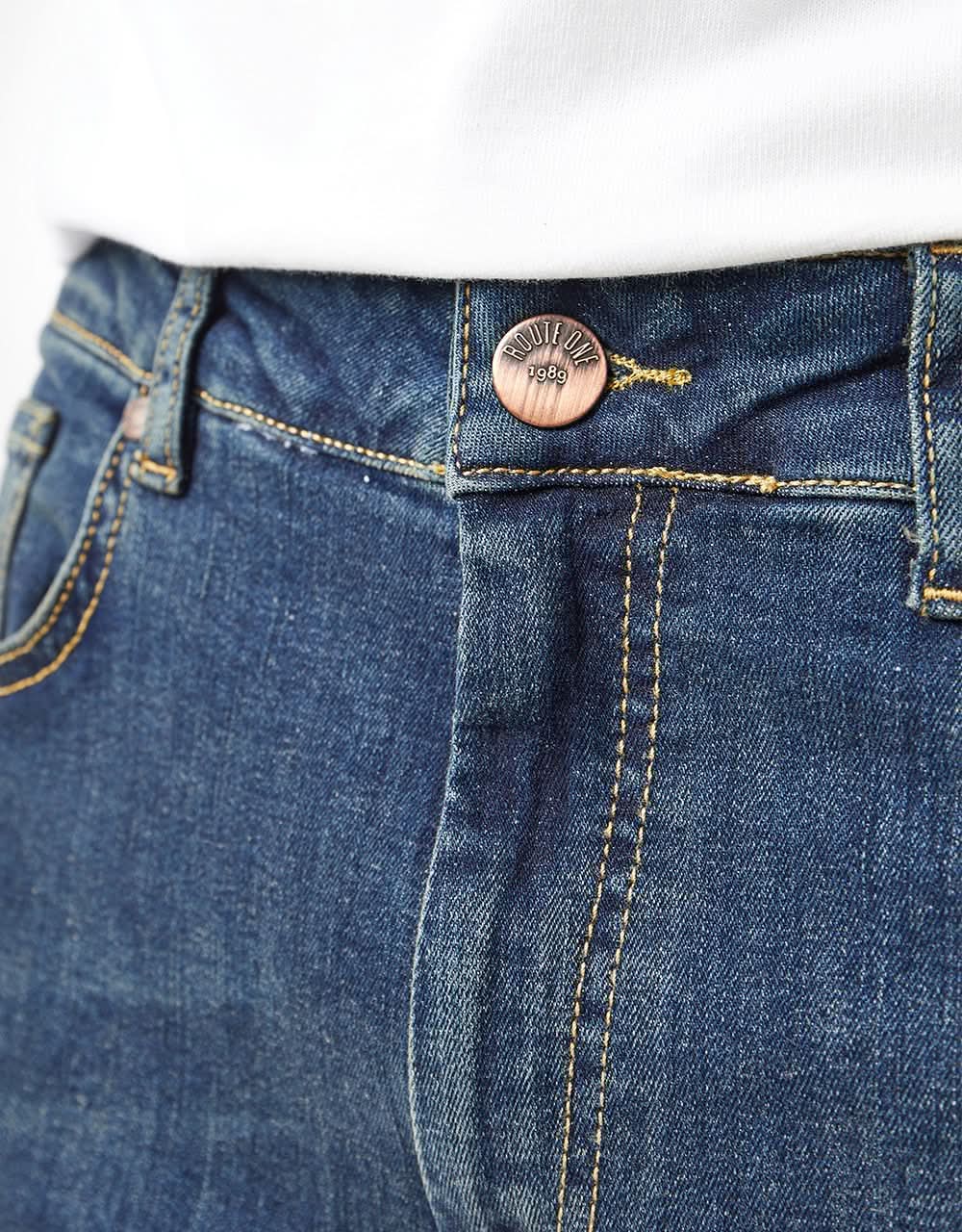 Route One Nineties Denim Jeans - Mid Wash - Image 5
