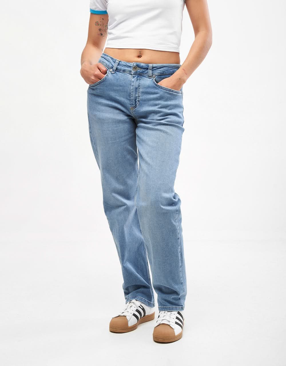 Route One Nineties Denim Jeans - Stone Wash - Image 10