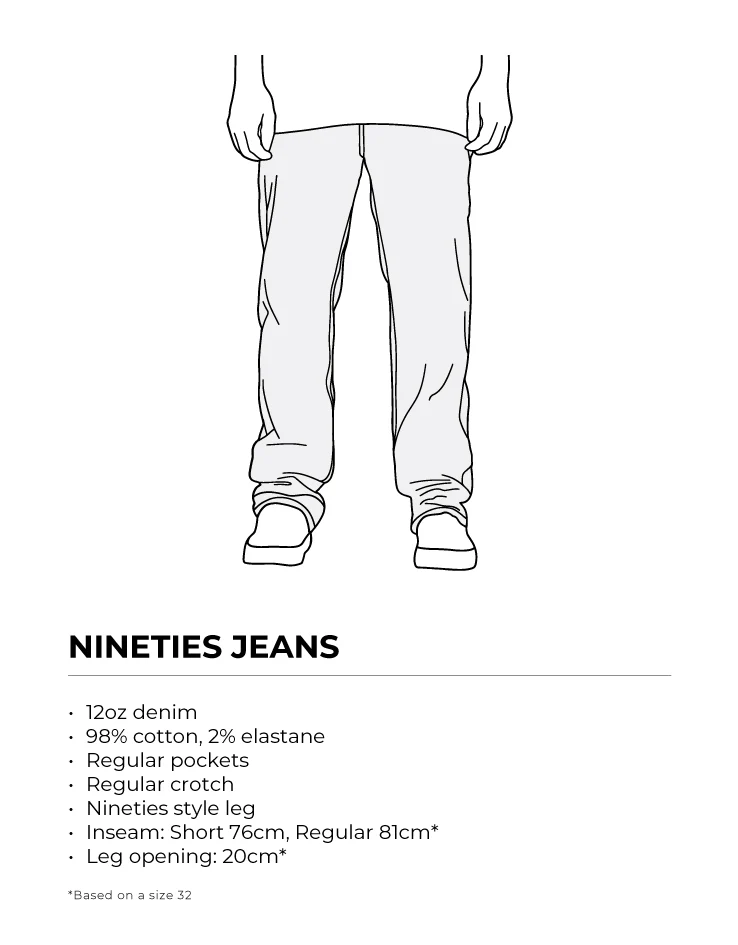 Route One Nineties Denim Jeans - Stone Wash - Image 16
