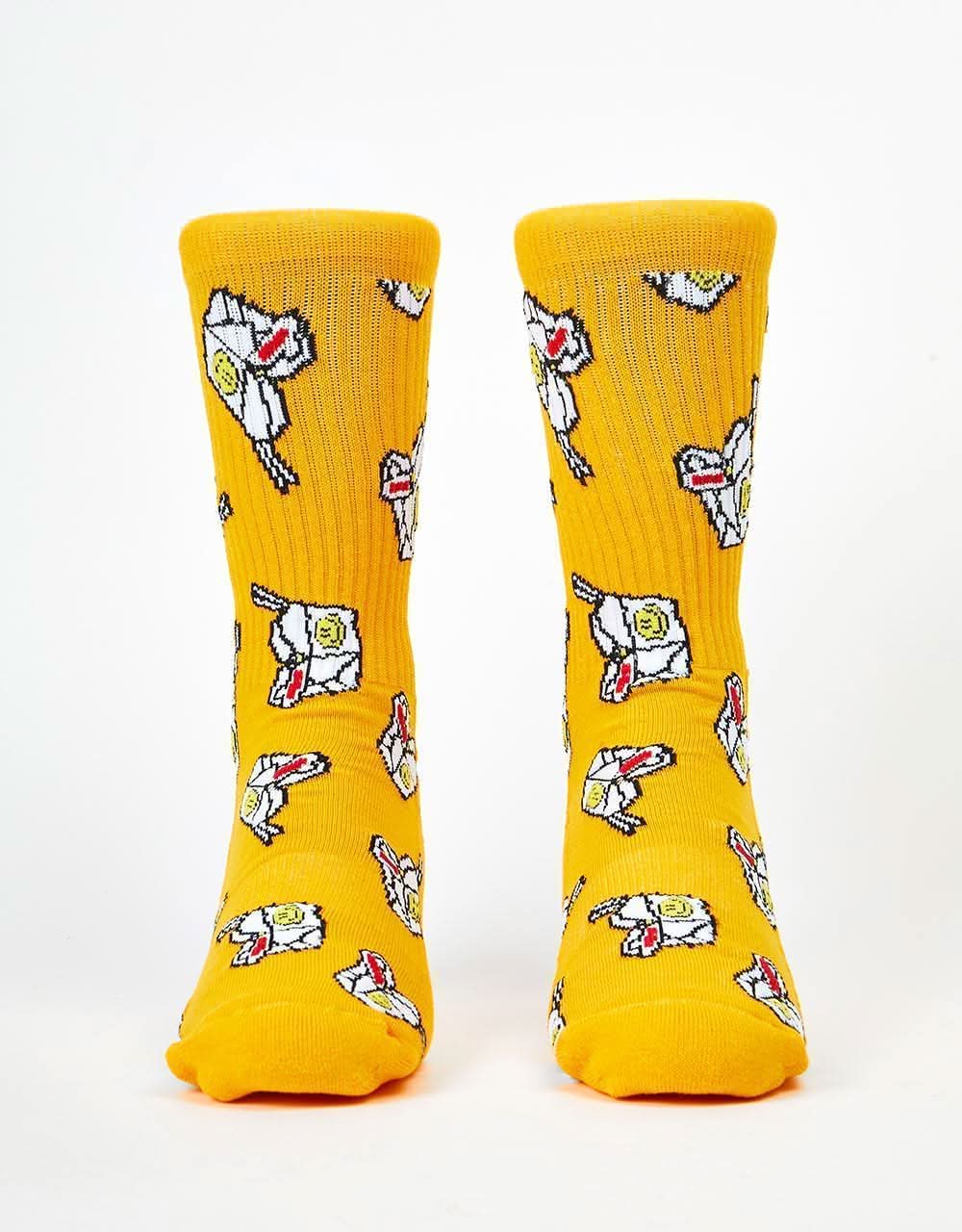Route One Noods Crew Socks -Yellow - Image 3