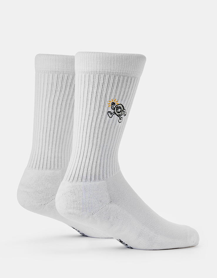 Route One Nuts Crew Socks - White - Image 3