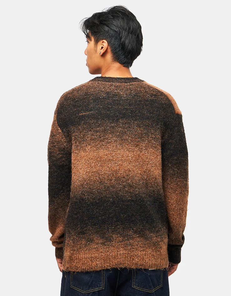 Route One Ombre Wool Blend Crew Knit - Brown - Image 2