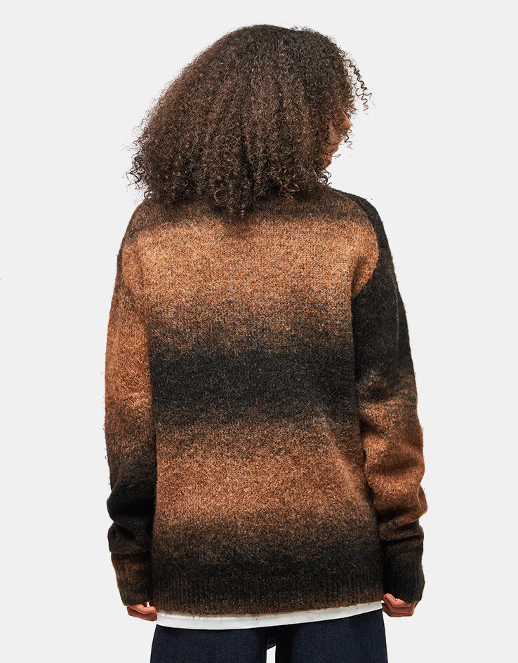 Route One Ombre Wool Blend Crew Knit - Brown - Image 6
