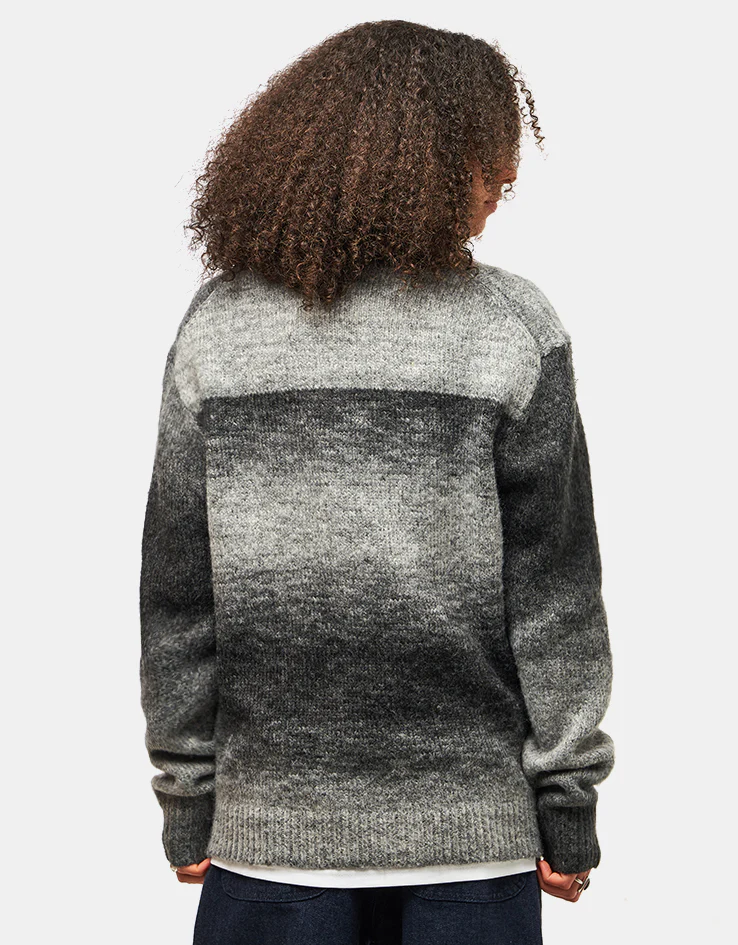 Route One Ombre Wool Blend Crew Knit - Charcoal - Image 6