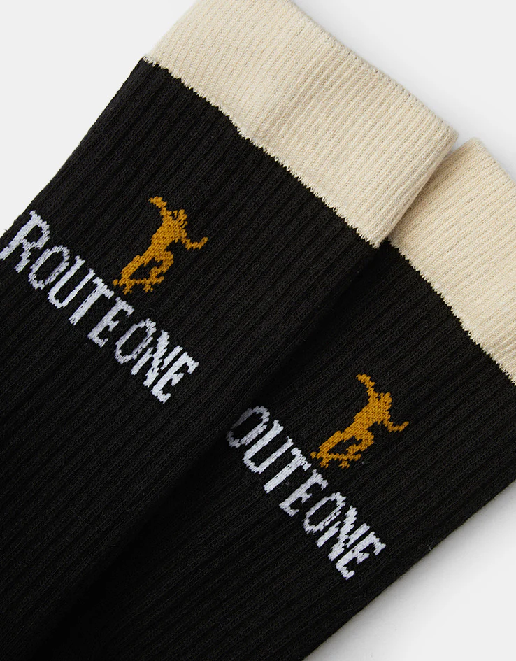 Route One Onenness Crew Socks - Black - Image 2