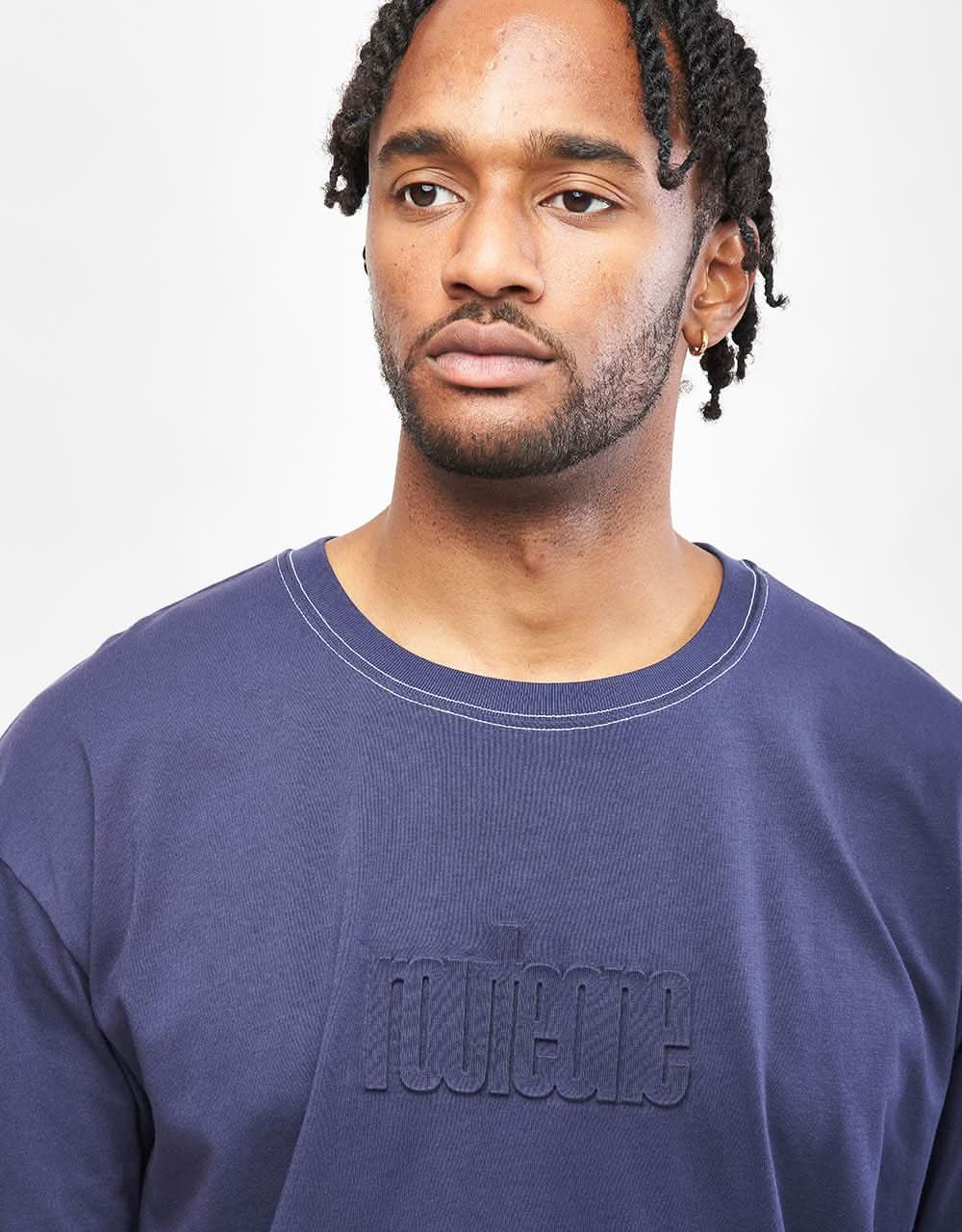 Route One Organic Chest Logo T-Shirt - Navy - Image 3