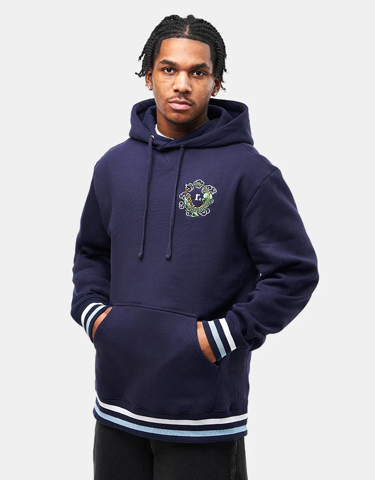 Route One Organic Dragon Heavyweight Pullover Hoodie - Eclipse