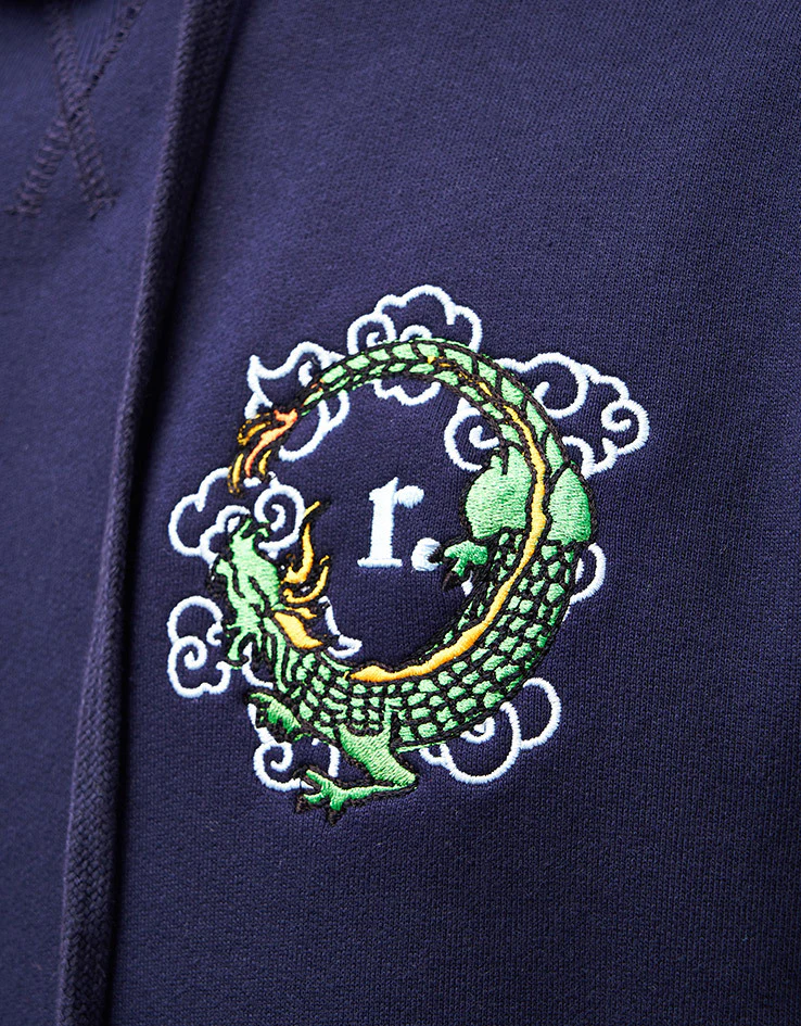 Route One Organic Dragon Heavyweight Pullover Hoodie - Eclipse - Image 4