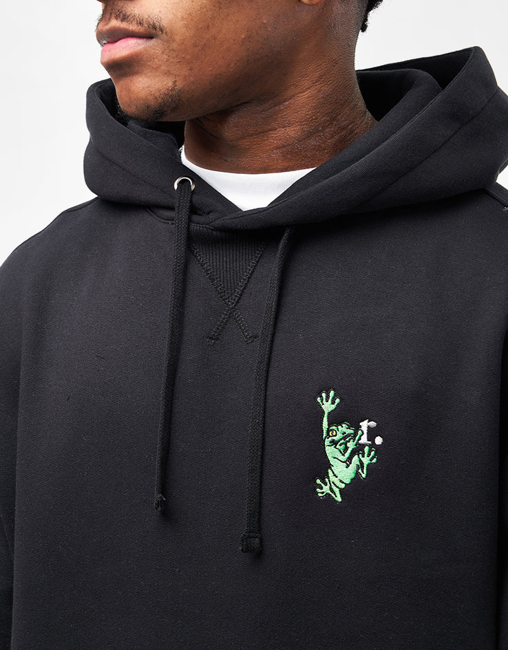 Route One Organic Frog Heavyweight Pullover Hoodie - Black - Image 3