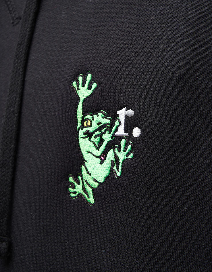 Route One Organic Frog Heavyweight Pullover Hoodie - Black - Image 4