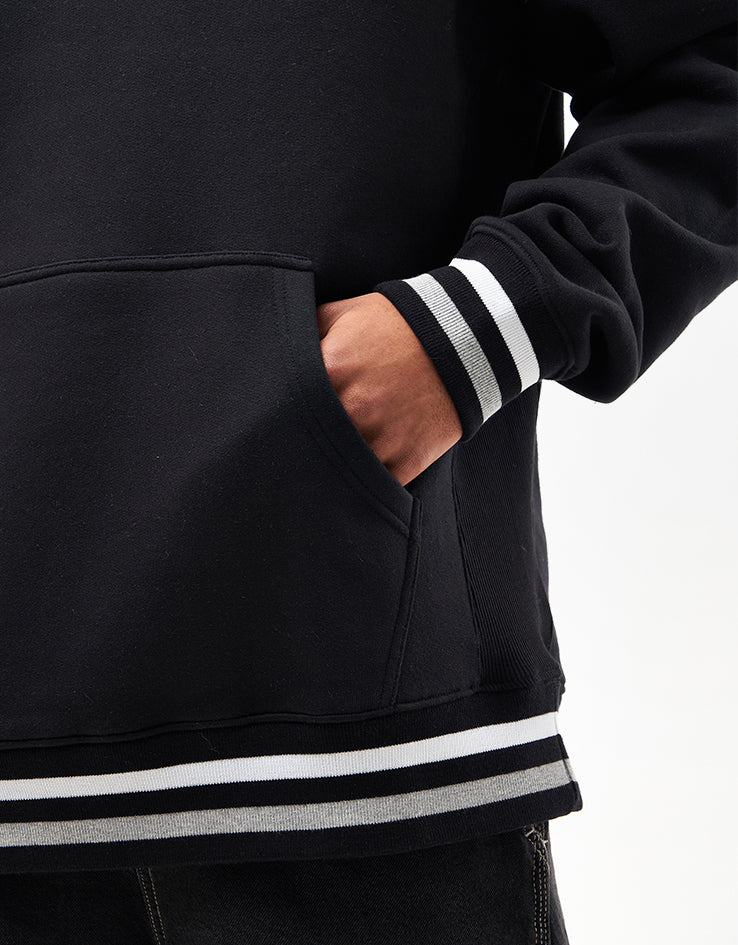 Route One Organic Frog Heavyweight Pullover Hoodie - Black - Image 5