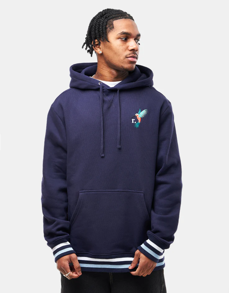 Route One Organic Hummingbird Heavyweight Pullover Hoodie - Eclipse