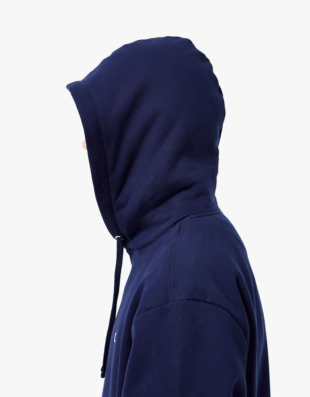 Route One Organic Striped Ribbed Pullover Hoodie - Eclipse/White/Sky Blue - Image 5